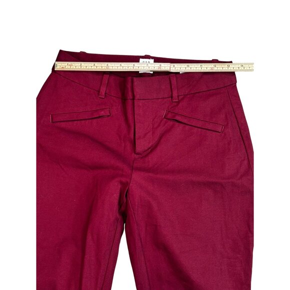 Gap Curvy Signature Skinny Ankle Pants Size 2 Burgundy - Picture 8 of 10